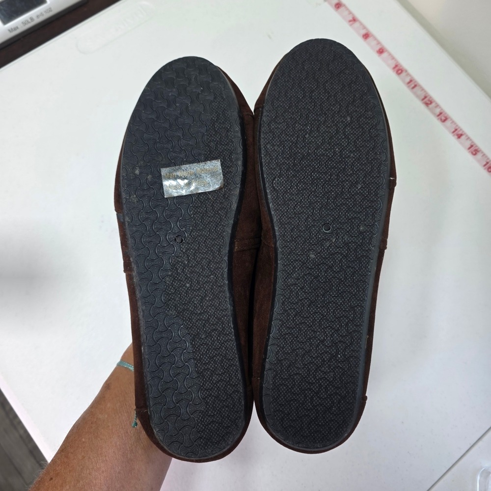 Corkys Sues Brown Faux‎ Suede Slip On Alpargata Flats Shoes Womens 10 Comfort - Picture 6 of 7